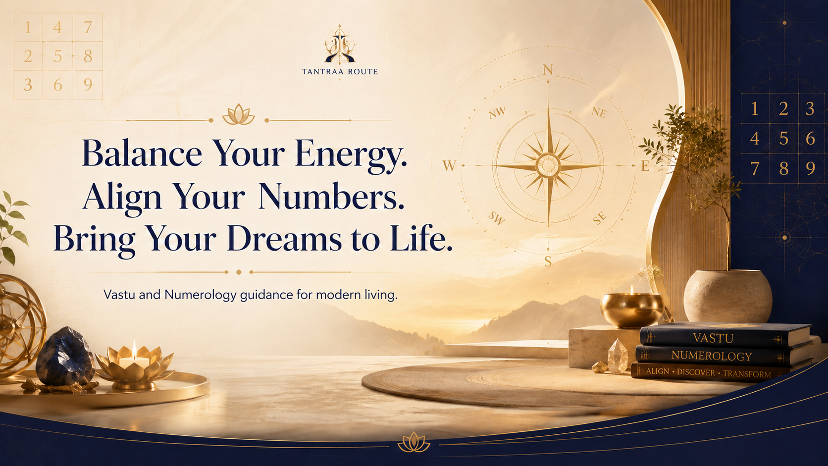 Balance Your Energy. Align Your Numbers. Bring Your Dreams to Life. — Tantrra Route Vastu and Numerology guidance